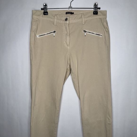 J. McLaughlin Women’s Equestrian Riding Pants Ankle Zip Tan Cream Size 6 - Picture 2 of 5